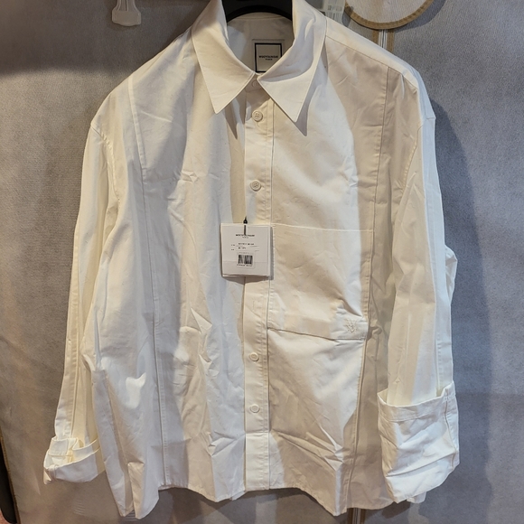 WOOYOUNGMI Asymmetrical Panel Shirt - Picture 3 of 8